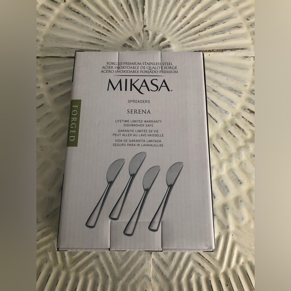 MIKASA Premium Stainless Steel Serena Spreaders 4 Pack - Picture 6 of 7